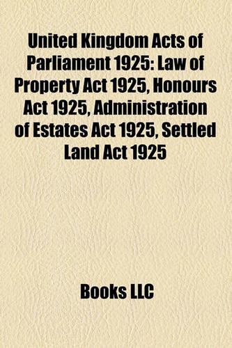 United Kingdom Acts of Parliament 1925