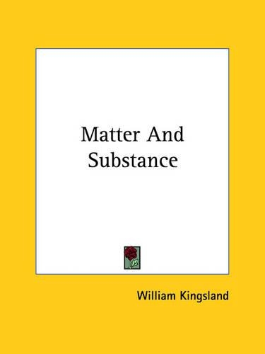 Matter And Substance