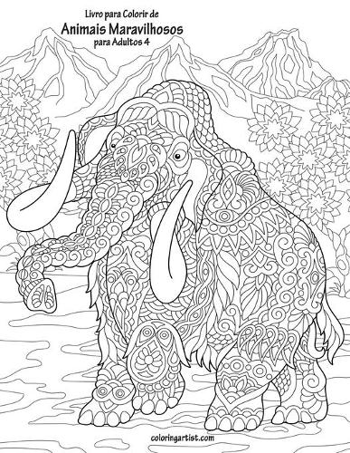 Livro para Colorir de Animais Maravilhosos para Adultos 4