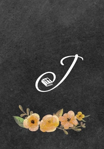 Initial Monogram Letter J on Chalkboard