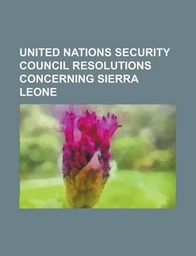 United Nations Security Council Resolutions Concerning Sierra Leone: United Nations Security Council Resolution 1132, United Nations Security Council(English)