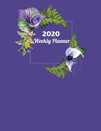 2020 Weekly Planner: 52 Week Start on Sunday Purple with Square Badge Calendar Schedule Organizer and Journal Notebook to help you plan and get organized