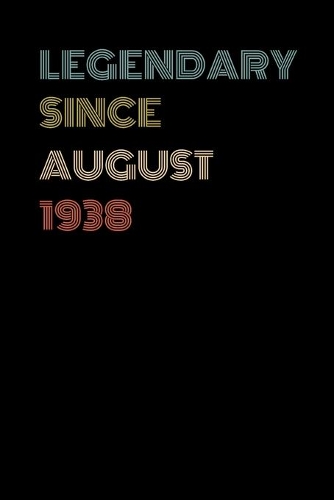 Legendary Since August 1938 - Birthday Gift For 81 Year Old Men and Women Born in August 1938