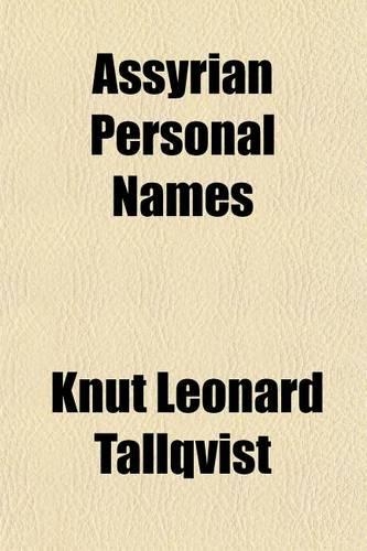 Assyrian Personal Names