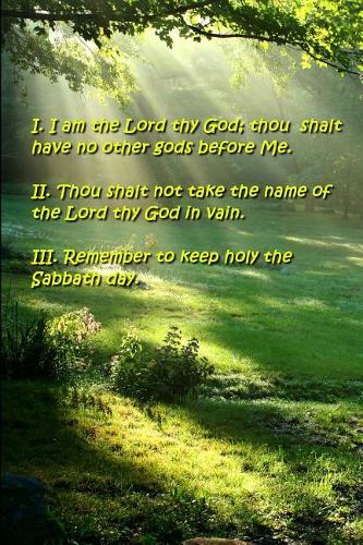 Religious Journal First Three Commandments Traditional Wording