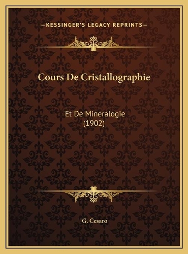 Cours De Cristallographie