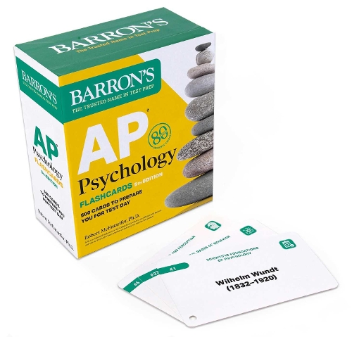 AP Psychology Flashcards, Fifth Edition: Up-to-Date Review + Sorting Ring for Custom Study: (Barron's AP Prep)