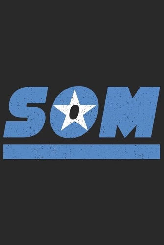 SOM: Somalia Notizbuch mit punkteraster 120 Seiten in weiß. Notizheft mit der somalischen Flagge