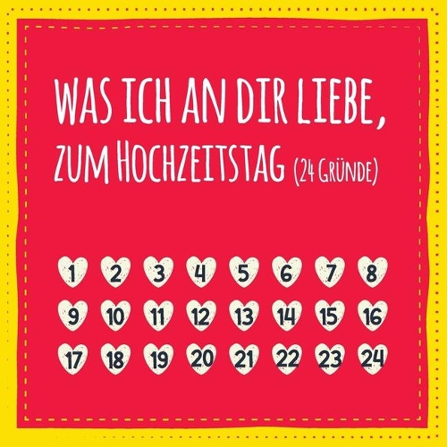 Was ich an dir liebe, zum Hochzeitstag (24 Gründe)