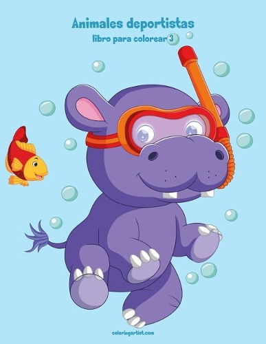 Animales deportistas libro para colorear 3