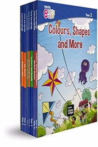 Tata EarlyEdge LKG Books Set 8 Books |Age 4-5 (Letters & Sound - Book 1, Letters & Sound -Book 2, Number Time, Our World, Colors and Shapes, Rhymes and Stories, Hindi, Ready to Write)