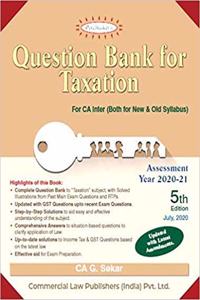 Padhuka's Question Bank For Taxation For Ca Inter - 5/E, July 2020