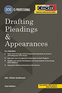 Taxmann's CRACKER for Drafting Pleadings & Appearances - Covering Topic-wise Past Exam Questions & Sub-topic wise Arrangement of Questions | CS Professional | New Syllabus
