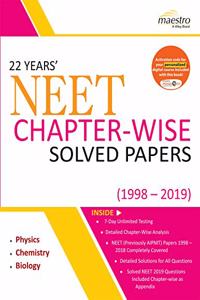 Wiley's 22 Years' NEET Chapter - Wise Solved Papers (1998 - 2019)