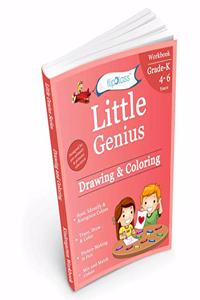 Drawing & Coloring II: Kindergarten Workbook: Little Genius Series: Teaches Color Recognition, Color Mixing and Matching, Graphic Dictation with Multiple Fun Learning Activities (4-6 years)