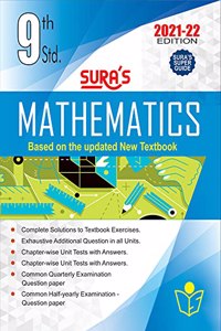 Sura's 9th STD Mathematics Full Year Guide (ENGLISH MEDIUM) 2021-22 Edition - based on Samacheer Kalvi Textbook 2021