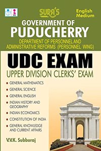 Puducherry UDC Upper Division clerks Exam Study Material Book in English