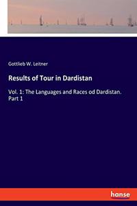 Results of Tour in Dardistan