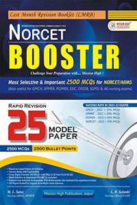 NORCET BOOSTER Booklet | Short Review for NORCET Nursing Officer Exam| 25 Model Paper for NORECT | Reprint English Edition 2023 | ESIC, PGI, GMCH, JIPMER, SGPGI