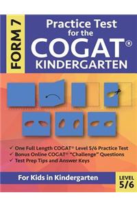 Practice Test for the CogAT Kindergarten Form 7 Level 5/6