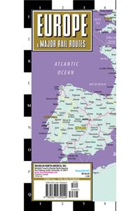 Streetwise Europe & Major Rail Routes Laminated Map