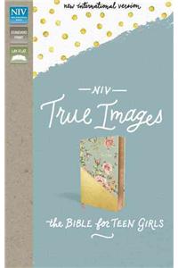 NIV, True Images Bible, Imitation Leather, Blue/Gold