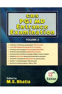 Cbs Pgi Md Entrance Examination, 12 E, Vol.2
