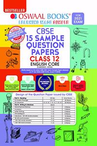 Oswaal CBSE Sample Question Paper Class 12 English Core Book (Reduced Syllabus for 2021 Exam)