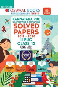 Oswaal Karnataka PUE Solved Papers II PUC English Book Chapterwise & Topicwise (For 2021 Exam)