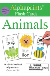 Alphaprints: Wipe Clean Flash Cards Animals