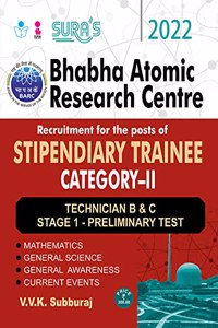 SURA'S Bhabha Atomic Research Centre (BARC) Stipendiary Trainee Category-II Exam Book - 2022 Latest Edition