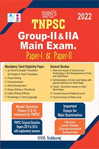 SURA`S TNPSC Group II & IIA Main Exam Paper I & II Book in English Medium Latest Updated Edition
