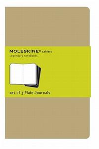 Moleskine Plain Cahier Xl - Kraft Cover (3 Set)