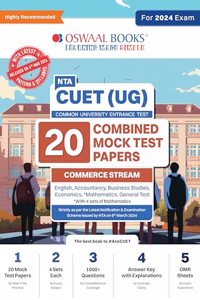 Oswaal NTA CUET (UG) Combined Mock Test Papers Commerce (English, Mathematics, Accountancy, Economics, Business Studies, General Test) For 2024 Exam