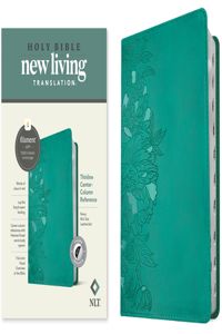 NLT Thinline Center-Column Reference Bible, Filament-Enabled Edition (Leatherlike, Peony Rich Teal, Indexed, Red Letter)