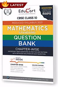 Educart CBSE Maths Class 10 Question Bank (Reduced Syllabus) for 2021