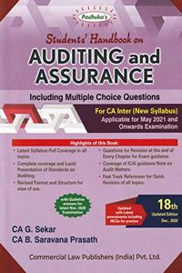 Padhuka's Student's Handbook on Auditing & Assurance Including MCQs for CA Inter - 18/edition, 2020