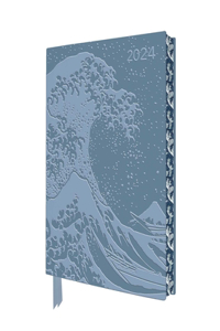 Katsushika Hokusai: The Great Wave 2024 Artisan Art Vegan Leather Diary - Page to View with Notes