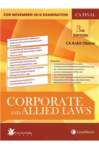 Corporate and Allied Laws [FOR CA FINAL] (For Nov 2016 Examination)