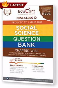Educart CBSE Social Science Class 10 Question Bank (Reduced Syllabus) for 2021