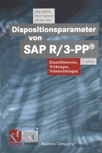 Dispositionsparameter Von SAP R/3-Pp(r): Einstellhinweise, Wirkungen, Nebenwirkungen