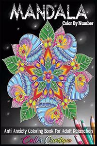 Mandala Color by Number Anti Anxiety Coloring Book for Adult Relaxation