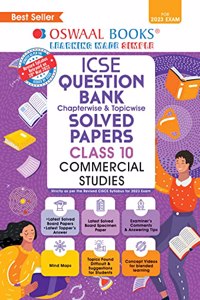 Oswaal ICSE Question Bank Class 10 Commercial Studies Book (For 2023 Exam)