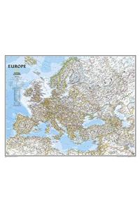 National Geographic Europe Wall Map - Classic (30.5 X 23.75 In)