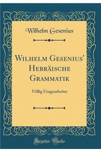 Wilhelm Gesenius' HebrÃ¤ische Grammatik: VÃ¶llig Umgearbeitet (Classic Reprint): VÃ¶llig Umgearbeitet (Classic Reprint)