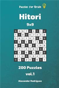 Puzzles for Brain - Hitori 200 Puzzles 9x9 vol. 1