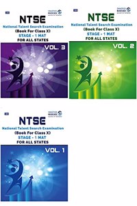 NTSE Book For Class X - Stage 1 MAT [Combo of 3 Books - Volume 1, Volume 2 and Volume 3]