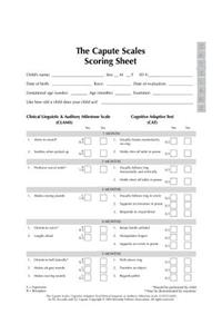 Capute Scales Scoring Sheets