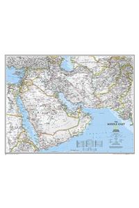 National Geographic Middle East Wall Map - Classic (30.25 X 23.5 In)