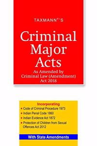 Criminal Major Acts (As Amended by Criminal Law (Amendment) Act 2018) (With State Amendments) (August 2018 Edition)